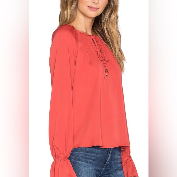 L’Academia Orange Blouse Size Small - Picture 3 of 8